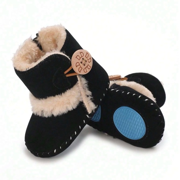 Black baby winter boots - Picture 3 of 3